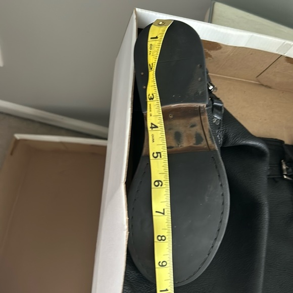 Boots Size 6  (Fits like 6.5) Steve Madden Black Leather - Picture 4 of 7